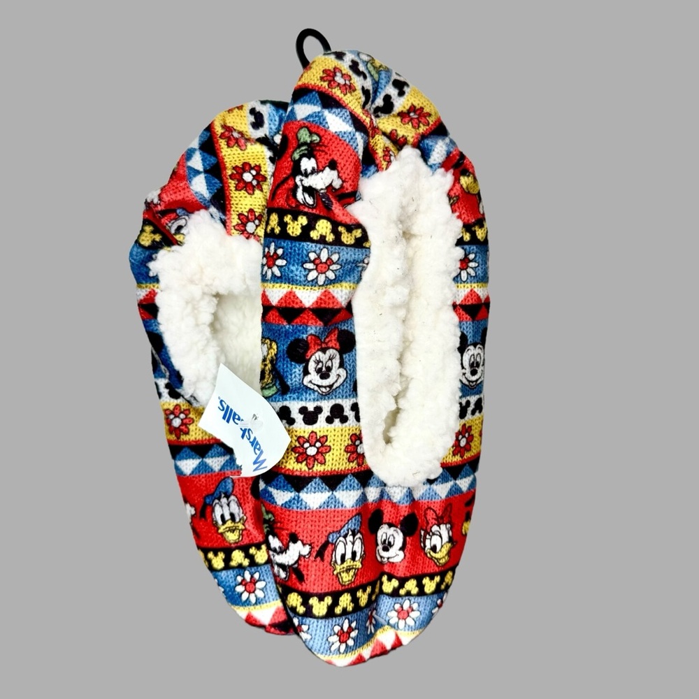 Disney Mickey & Friends Fuzzy Babba Slipper Socks